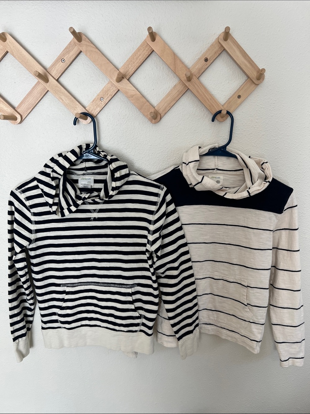 Crewcuts Navy & White Striped Hoodies Set